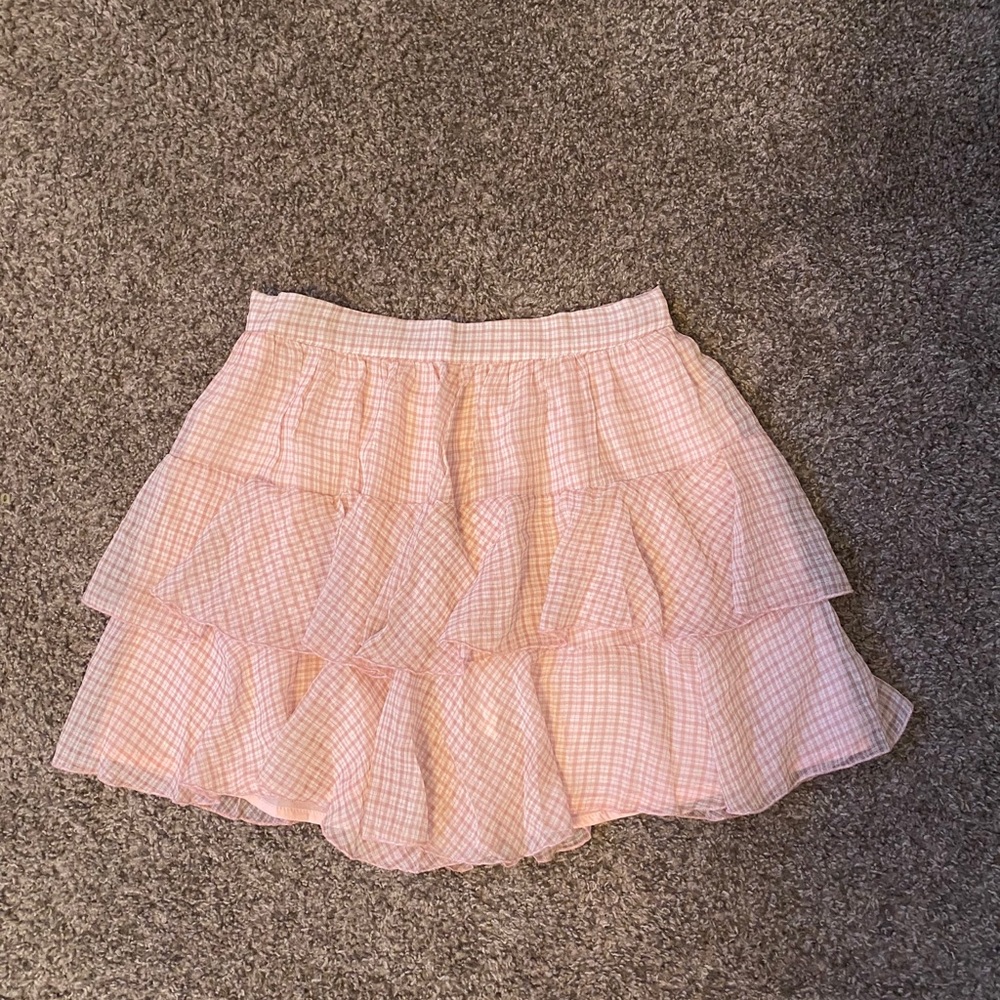 Pink Gingham Skirt